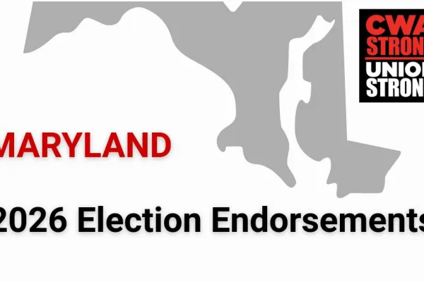 state of Maryland with text 2026 Election Endorsements
